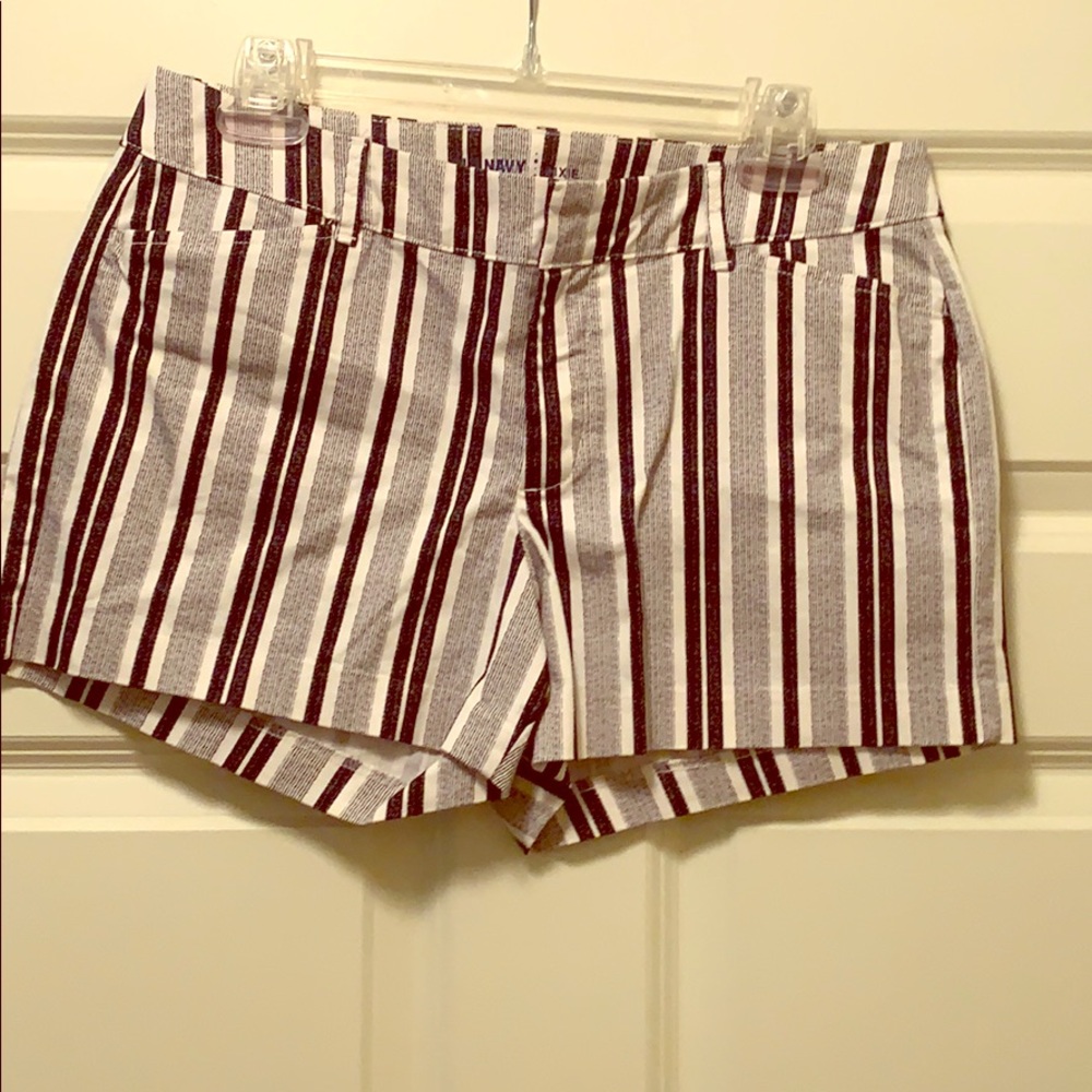 Black and white stripe shorts